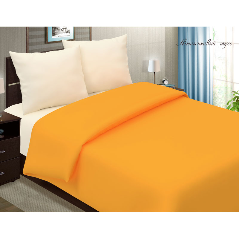 1,5 спальное постельное белье, Апельсин мусс